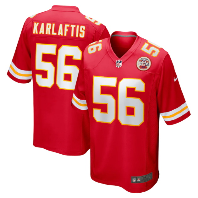 mens nike george karlaftis red kansas city chiefs 2022 nfl draft first round pick player game jersey